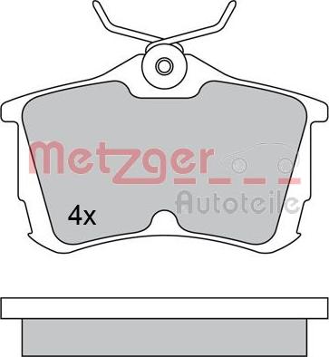 Metzger 1170435 - Гальмівні колодки, дискові гальма autozip.com.ua