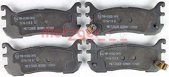 Metzger 1170431 - Гальмівні колодки, дискові гальма autozip.com.ua