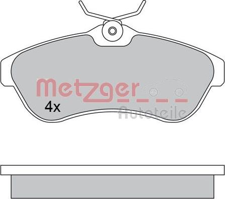 Metzger 1170438 - Гальмівні колодки, дискові гальма autozip.com.ua