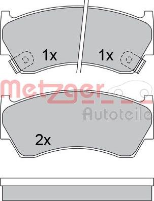 Metzger 1170433 - Гальмівні колодки, дискові гальма autozip.com.ua