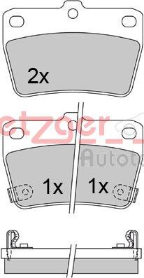 Metzger 1170420 - Гальмівні колодки, дискові гальма autozip.com.ua