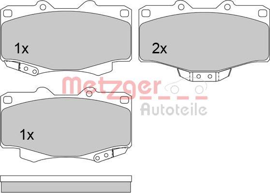 Metzger 1170428 - Гальмівні колодки, дискові гальма autozip.com.ua
