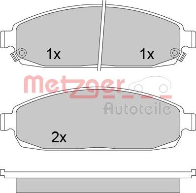 Metzger 1170423 - Гальмівні колодки, дискові гальма autozip.com.ua
