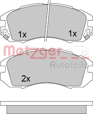 Metzger 1170474 - Гальмівні колодки, дискові гальма autozip.com.ua