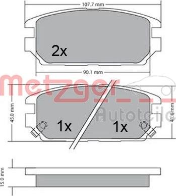 Metzger 1170475 - Гальмівні колодки, дискові гальма autozip.com.ua