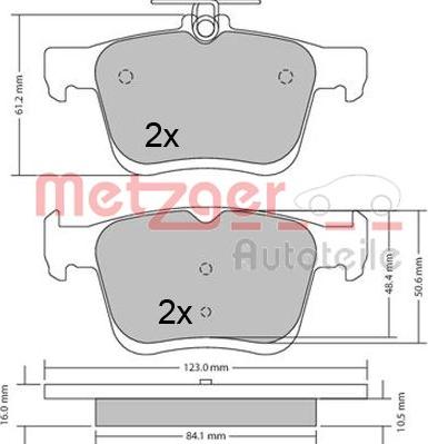 Metzger 1170470 - Гальмівні колодки, дискові гальма autozip.com.ua