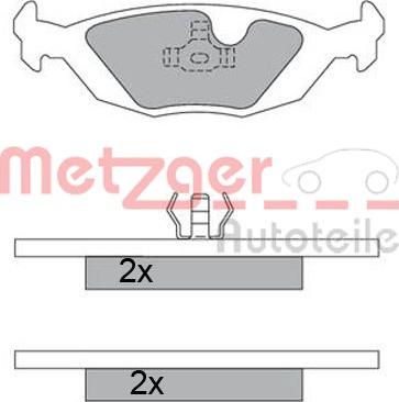 Metzger 1170473 - Гальмівні колодки, дискові гальма autozip.com.ua