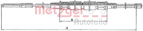Metzger 11.704 - Трос, гальмівна система autozip.com.ua