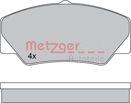 Metzger 1170599 - Гальмівні колодки, дискові гальма autozip.com.ua