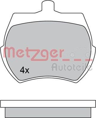 Metzger 1170596 - Гальмівні колодки, дискові гальма autozip.com.ua