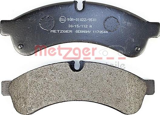 Metzger 1170544 - Гальмівні колодки, дискові гальма autozip.com.ua