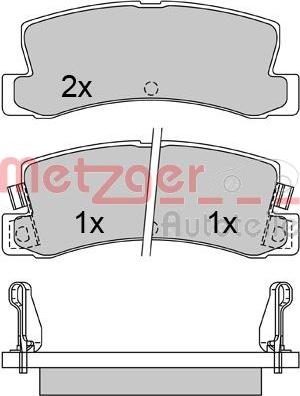 Metzger 1170546 - Гальмівні колодки, дискові гальма autozip.com.ua