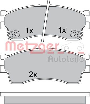 Metzger 1170548 - Гальмівні колодки, дискові гальма autozip.com.ua