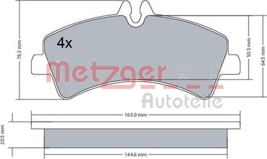 Metzger 1170543 - Гальмівні колодки, дискові гальма autozip.com.ua