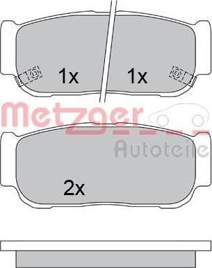 Metzger 1170557 - Гальмівні колодки, дискові гальма autozip.com.ua