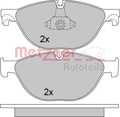 Metzger 1170564 - Гальмівні колодки, дискові гальма autozip.com.ua