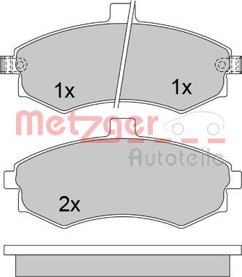 Metzger 1170506 - Гальмівні колодки, дискові гальма autozip.com.ua