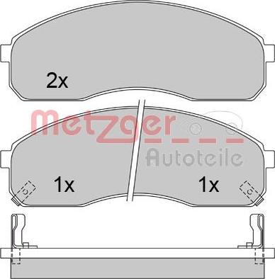 Metzger 1170501 - Гальмівні колодки, дискові гальма autozip.com.ua