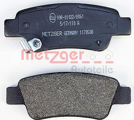 Metzger 1170508 - Гальмівні колодки, дискові гальма autozip.com.ua