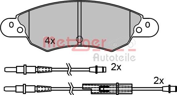 Metzger 1170502 - Гальмівні колодки, дискові гальма autozip.com.ua