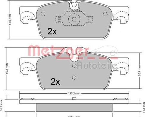 Metzger 1170510 - Гальмівні колодки, дискові гальма autozip.com.ua