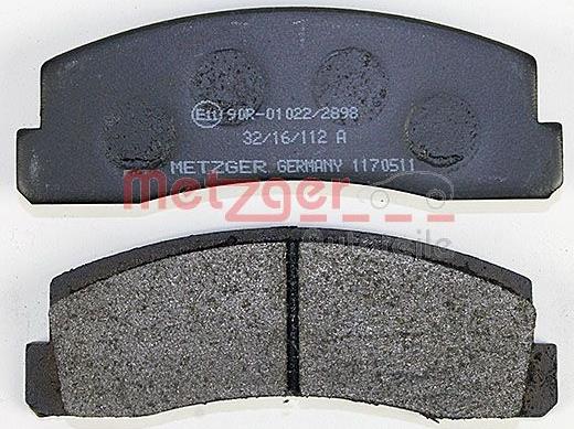 Metzger 1170511 - Гальмівні колодки, дискові гальма autozip.com.ua