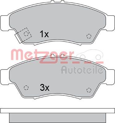 Metzger 1170584 - Гальмівні колодки, дискові гальма autozip.com.ua