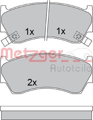 Metzger 1170580 - Гальмівні колодки, дискові гальма autozip.com.ua