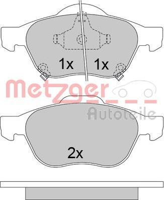 Metzger 1170587 - Гальмівні колодки, дискові гальма autozip.com.ua