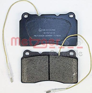 Metzger 1170534 - Гальмівні колодки, дискові гальма autozip.com.ua
