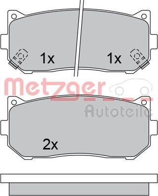 Metzger 1170533 - Гальмівні колодки, дискові гальма autozip.com.ua