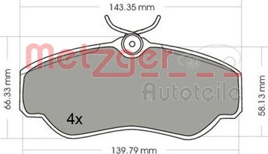 Metzger 1170532 - Гальмівні колодки, дискові гальма autozip.com.ua