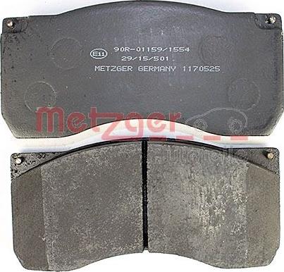Metzger 1170525 - Гальмівні колодки, дискові гальма autozip.com.ua