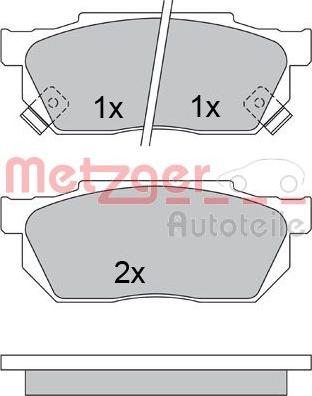 Metzger 1170527 - Гальмівні колодки, дискові гальма autozip.com.ua