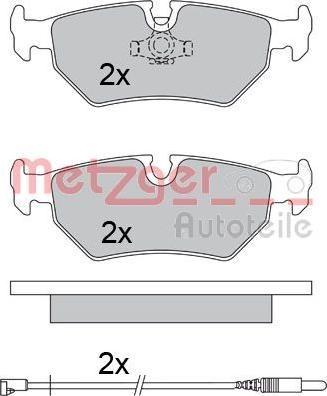 Metzger 1170572 - Гальмівні колодки, дискові гальма autozip.com.ua