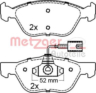 Metzger 1170647 - Гальмівні колодки, дискові гальма autozip.com.ua