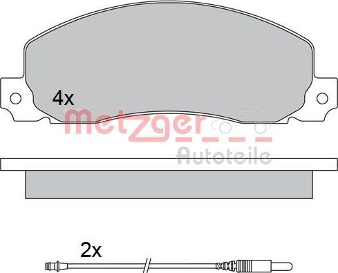 Metzger 1170659 - Гальмівні колодки, дискові гальма autozip.com.ua