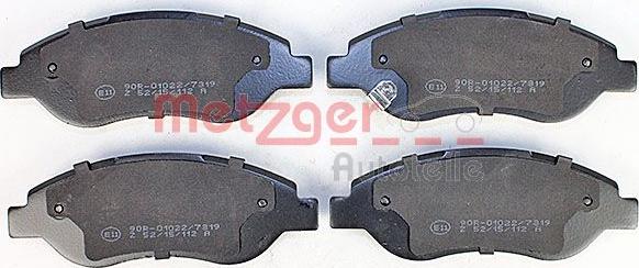 Metzger 1170655 - Гальмівні колодки, дискові гальма autozip.com.ua