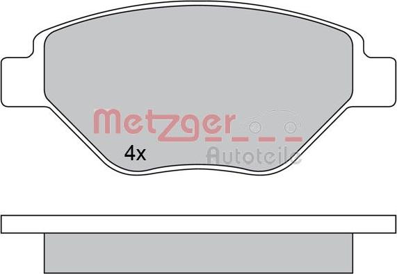 Metzger 1170652 - Гальмівні колодки, дискові гальма autozip.com.ua