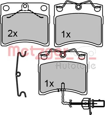 Metzger 1170664 - Гальмівні колодки, дискові гальма autozip.com.ua