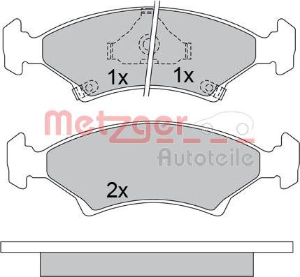 Metzger 1170666 - Гальмівні колодки, дискові гальма autozip.com.ua