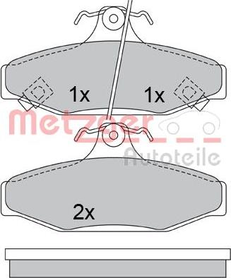 Metzger 1170662 - Гальмівні колодки, дискові гальма autozip.com.ua