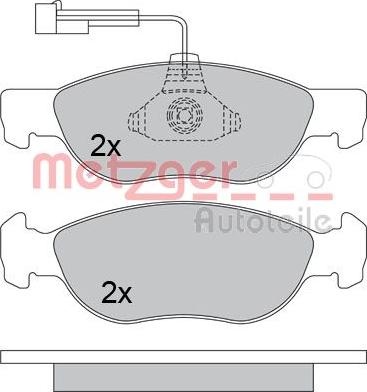 Metzger 1170606 - Гальмівні колодки, дискові гальма autozip.com.ua