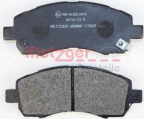 Metzger 1170607 - Гальмівні колодки, дискові гальма autozip.com.ua