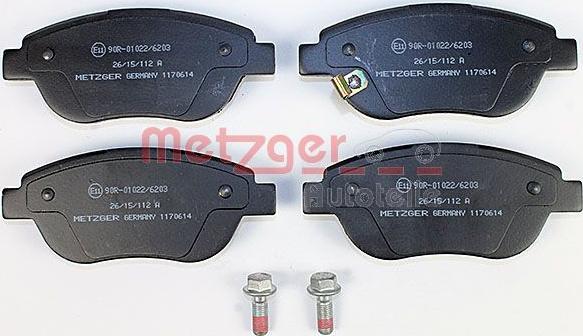 Metzger 1170614 - Гальмівні колодки, дискові гальма autozip.com.ua
