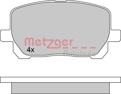 Metzger 1170616 - Гальмівні колодки, дискові гальма autozip.com.ua