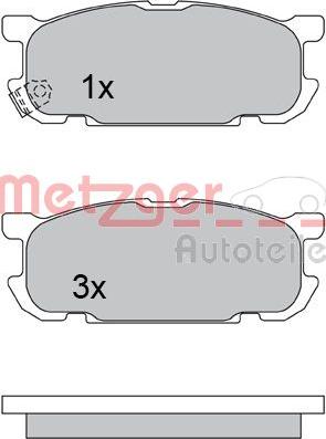 Metzger 1170613 - Гальмівні колодки, дискові гальма autozip.com.ua