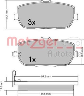 Metzger 1170617 - Гальмівні колодки, дискові гальма autozip.com.ua