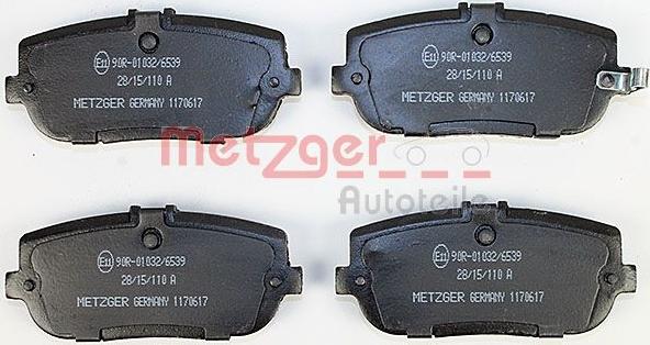 Metzger 1170617 - Гальмівні колодки, дискові гальма autozip.com.ua