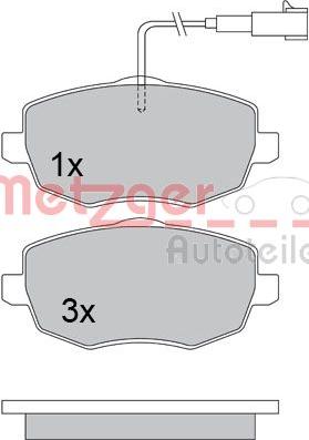 Metzger 1170634 - Гальмівні колодки, дискові гальма autozip.com.ua
